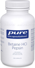 Load image into Gallery viewer, Betaine HCl Pepsin 250 capsules