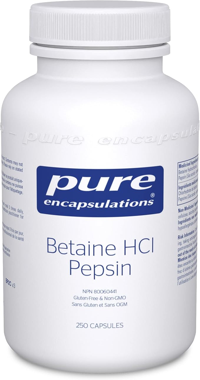 Betaine HCl Pepsin 250 capsules