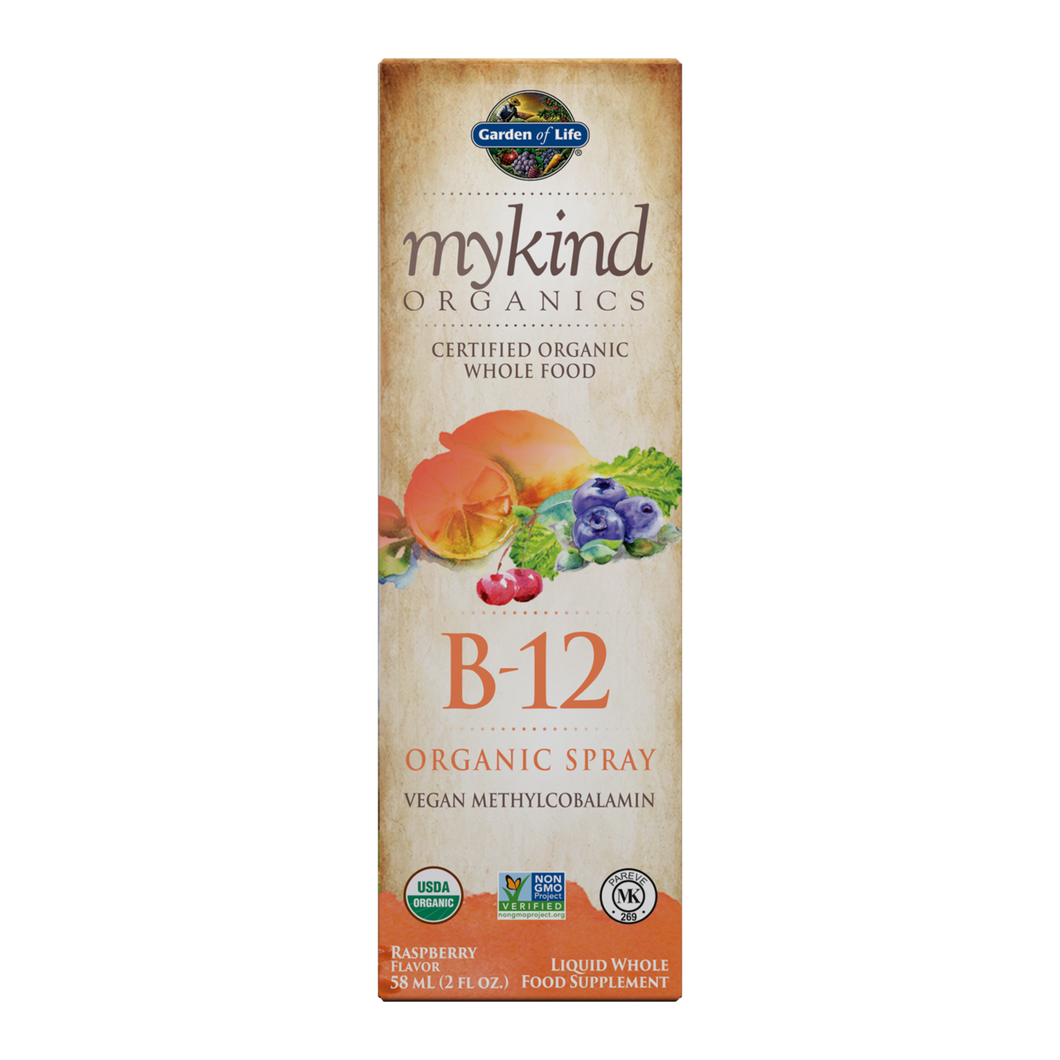B12 Organic Spray 58ml, Raspberry Flavour
