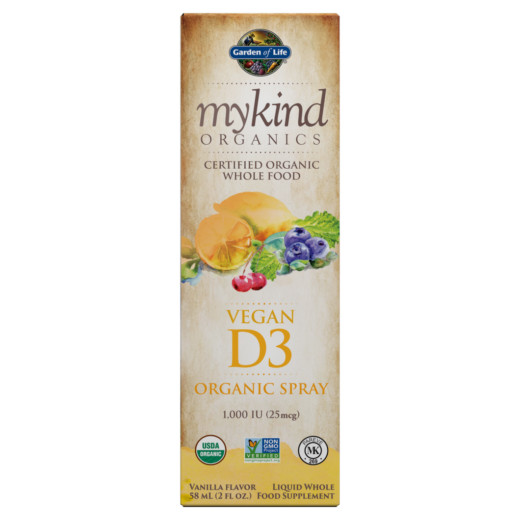 D3 Organic Vegan Spray, Vanilla 58ml