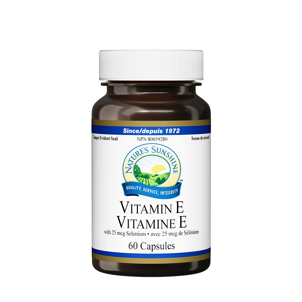 Vitamin E + Selenium 60 gel caps Nature's Sunshine